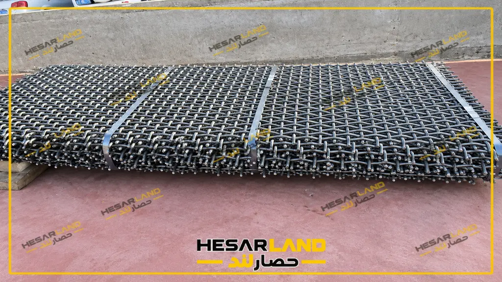 شیت توری سرندی ضد سایش با بستهای فلزی